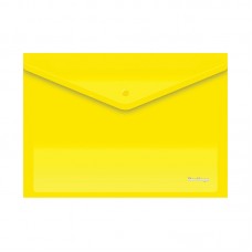 Папка-конверт на кнопке А4 Berlingo, желтая, 180мкм